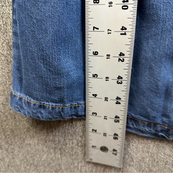 Studio F Sleeveless Blue Rayon ‘Denim’ Dress Drawstring Cinch Waist Womens Sz 6 - Picture 7 of 7